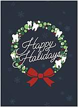 Dental Wreath Holiday Card D1547U-A 